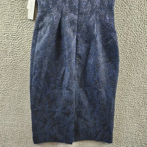 Teri Jon by Rickie Freeman Off-the-Shoulder Metallic Jacquard Dress Women's 2 - Picture 14 of 14